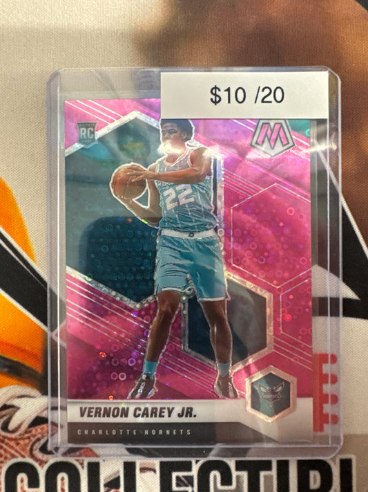2020-21 Panini Mosaic NBA Vernon Carey Jr. Pink Disco Mosaic /20