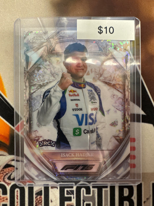 2025 Topps Chrome Formula 1 Isack Hadjar Rookie Diamond 75th Anniversary