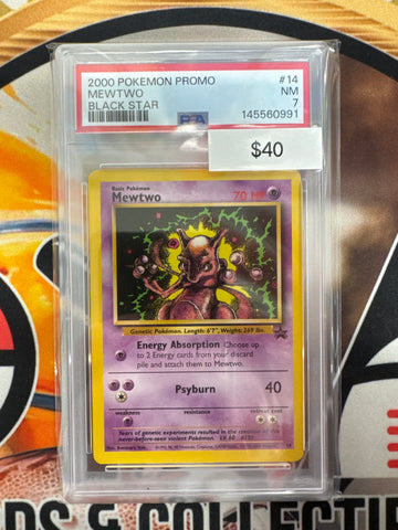 2000 Pokemon Promo Mewtwo Black Star 14 PSA 7