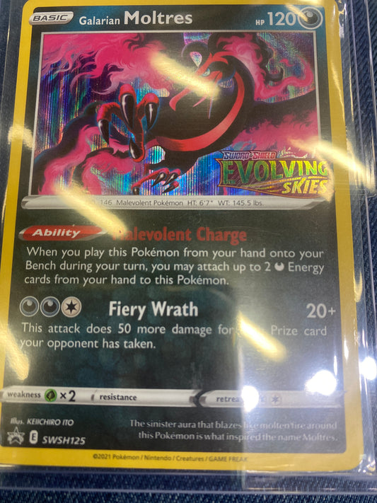 Pokemon Galarian Moltres SWSH125 evolving Skies promo