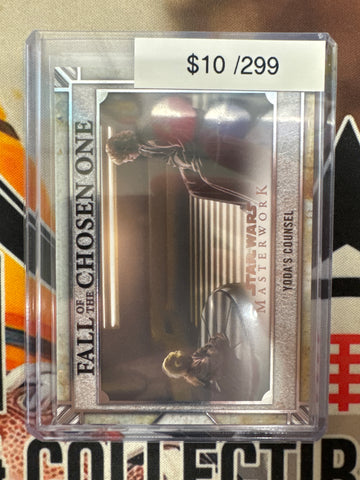 2025 Topps Star Wars Masterwork Fall Of The Chosen One Yoda’s Counsel Base