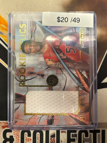 2026 Topps Motif Basketball Alijah Martin Rookie Relics Gold Refractor /49