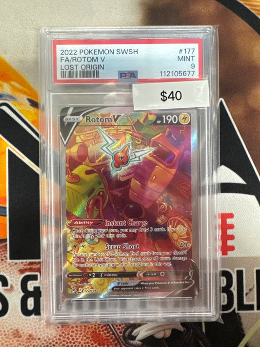 Pokemon Rotom V PSA 9 177/196