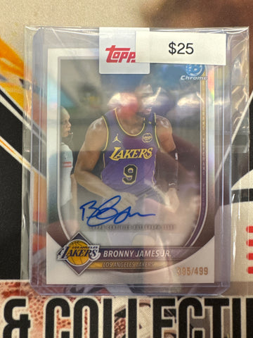 2025-26 Topps Bowman Basketball Bronny James Jr. Autograph Refractor /499