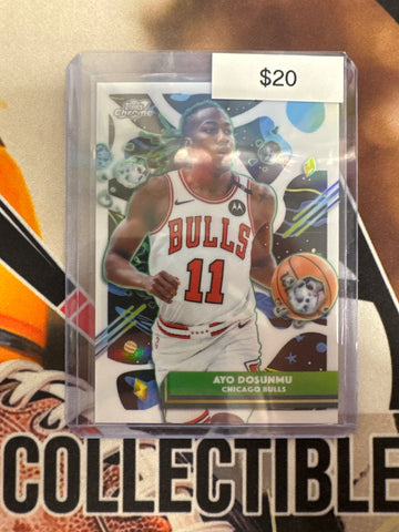 2026 Topps Chrome Cosmic Ayo Dosunmu White Refractor