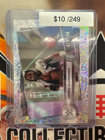 2025 Topps Chrome WWE Cedric Alexander Speckle Refractor /249