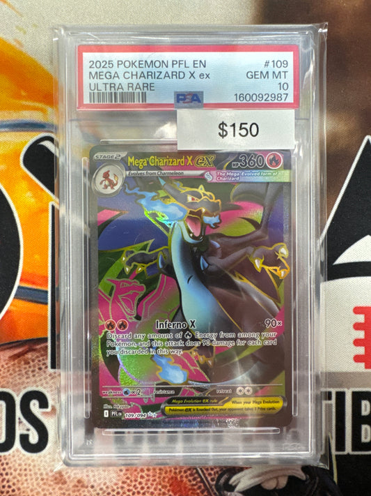 Pokemon Mega Charizard ex 109/094 Phantasmal Flames Ultra Rare PSA 10
