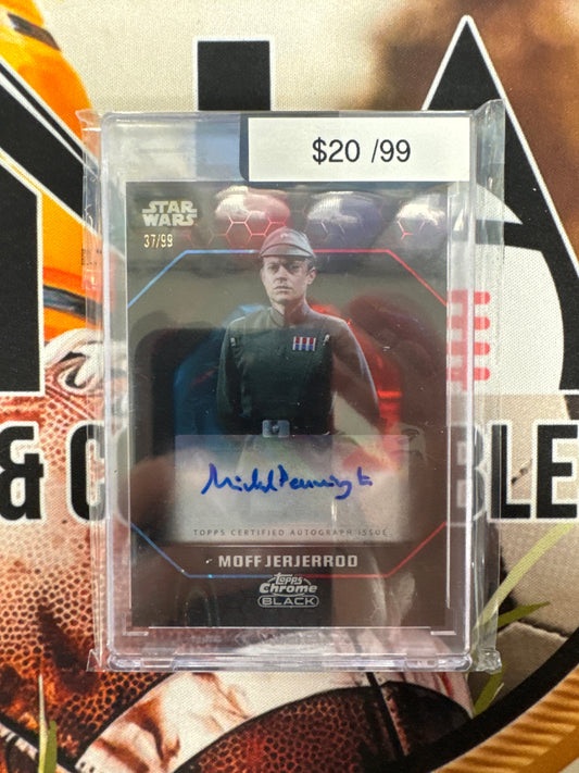2024 Topps Chrome Black Star Wars Michael Pennington As Moff Jerjerrod Auto /99