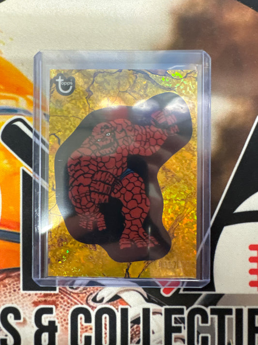 2025 Topps Marvel Comic Book Heroes The Thing Yellow Mini Diamond Refractor /199