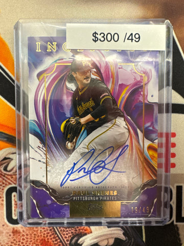 2025 Topps Inception MLB Paul Skenes Rookie And Emerging Stars Autograph Purple Refractor /49
