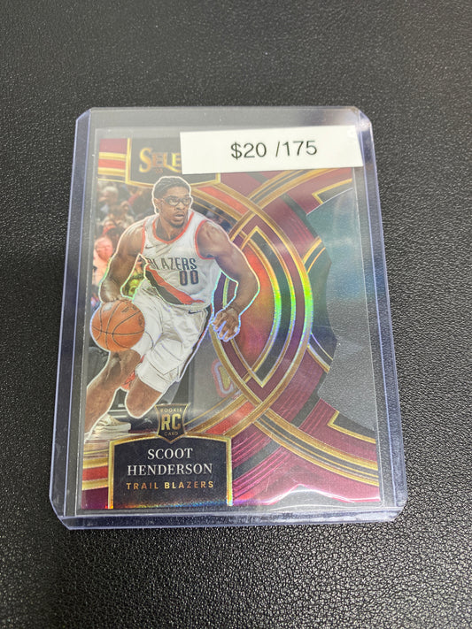 2023-24 NBA Select Scoot Henderson Red Die Cut Rookie /175