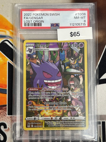 Pokémon Gengar Trainer Gallery Lost Origin TG06/TG30 PSA 8