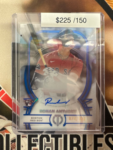 2026 Topps Tribute MLB Roman Anthony Rookie Tribute Autograph Blue Refractor /150