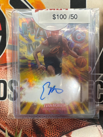 2025-26 Topps Chrome NBA Update Evan Mobley Havoc Marks Autograph Gold Refractor /50