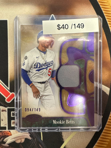 2026 Topps Tier One MLB Mookie Betts Tier One Relic Purple Refractor /149