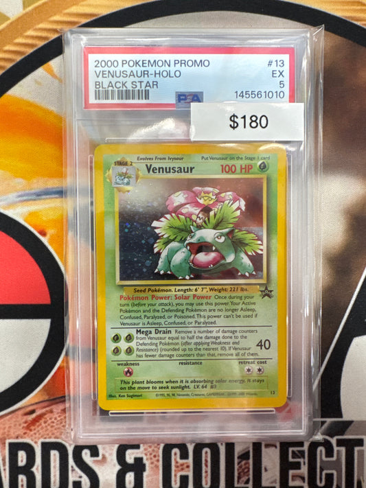2000 Pokemon Promo Venusaur Holo 13 Black Star PSA 5