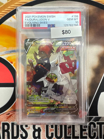 Pokémon Duraludon V Alternate Full Art (Evolving Skies) 198/203 PSA 10