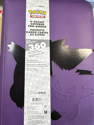 Pokemon Gengar 9 pocket zippered binder
