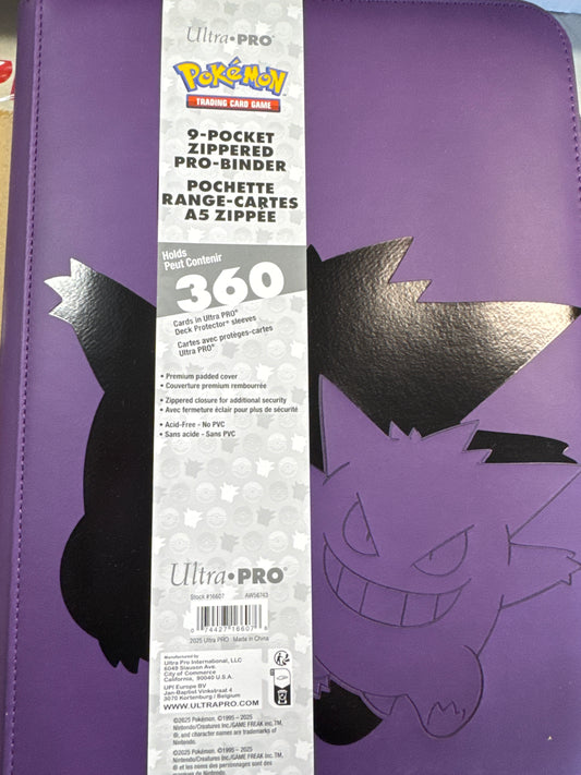 Pokemon Gengar 9 pocket zippered binder