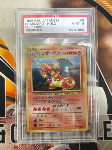 1999 Pokemon Japanese Charizard Holo CD Promo No. 006 PSA 9