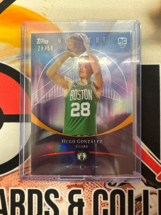2025-26 Topps Midnight NBA Hugo Gonzalez Rookie Gold Refractor /50