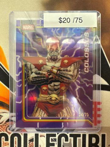 2026 Topps Chrome Marvel Colossus Storm’s Lightning Purple Refractor /75