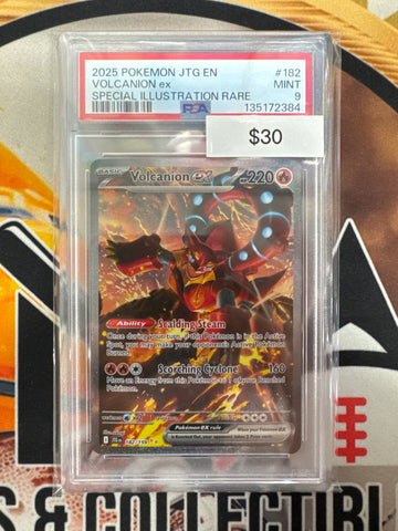 Pokemon Volcanion ex 182/159 Journey Together PSA 9