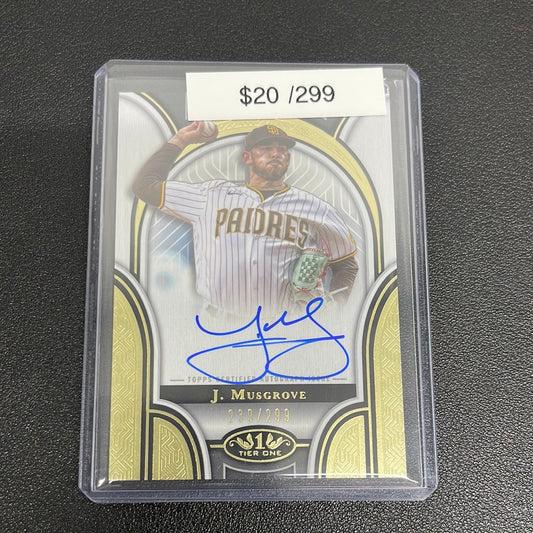 2023 MLB Topps Tier One Joe Musgrove Certified Prime Performers Auto /299