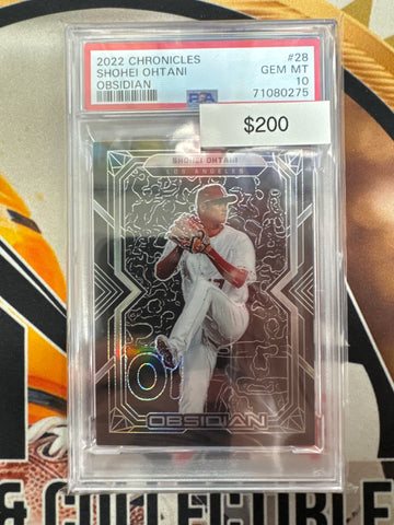 2022 Panini Chronicles Baseball Shohei Ohtani Obsidian PSA 10