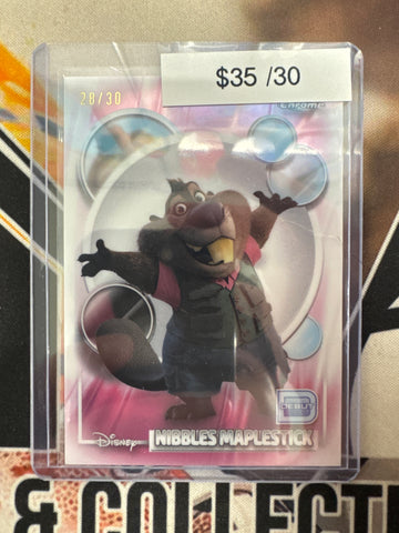 2026 Topps Disney Chrome Nibbles Maplestick Debut White Refractor /30