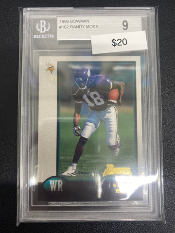 1998 Bowman Randy Moss Rookie BGS 9