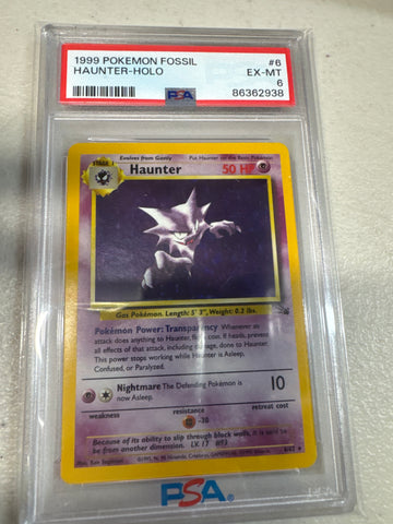 Pokemon Haunter holo 6/62 PSA 6