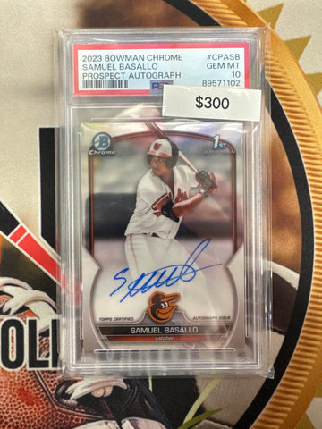 2023 Bowman Chrome MLB Samuel Basallo 1st Bowman Prospect Autograph PSA 10
