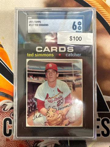 1971 Topps MLB Ted Simmons SGC 6