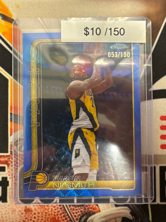 2026 Topps Chrome NBA Update Aaron Nesmith Blue Wave Refractor /150