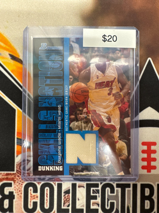 2005 Topps NBA Bowman Dwayne Wade Skills Nation Authentic Game-Worn Relic