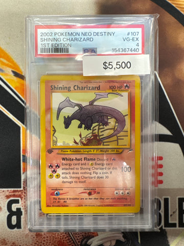 Pokémon Shining Charizard Neo Destiny 1st Edition 107/105 PSA 4