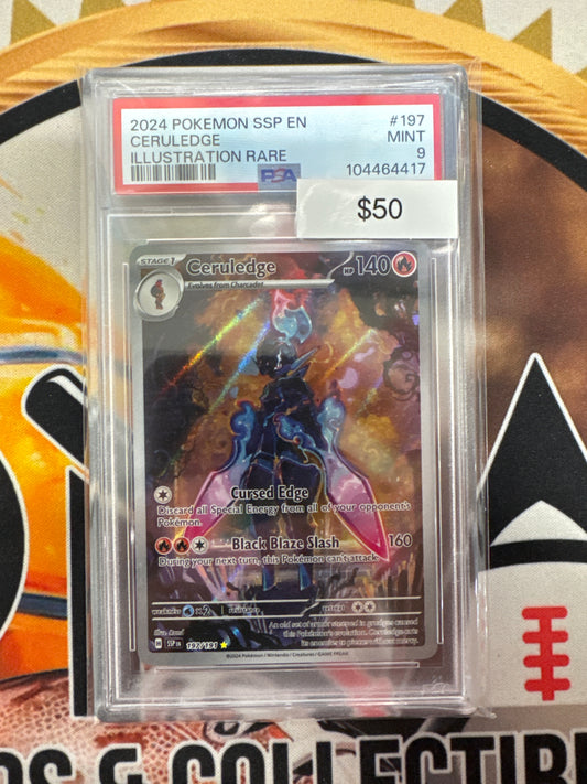 2024 Pokémon SSP En Ceruledge 197/191 Illustration Rare PSA 9