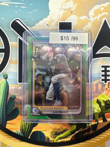 2024 Bowman Chrome Juan Baez 1st Bowman Green /99