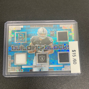 2023 NFL Spectra Michael Mayer Building Blocks Rookie Patch /60