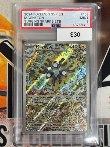 Pokémon Magneton Surging Sparks ETB Promo 159 PSA 9