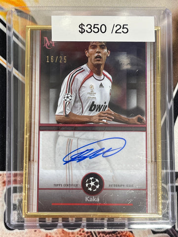 2024-25 Topps Museum Collection UEFA Club Competitions Kaká Gold Framed Auto /25