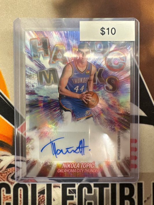 2026 Topps Chrome NBA Update Nikola Topic Havoc Marks Refractor Autograph