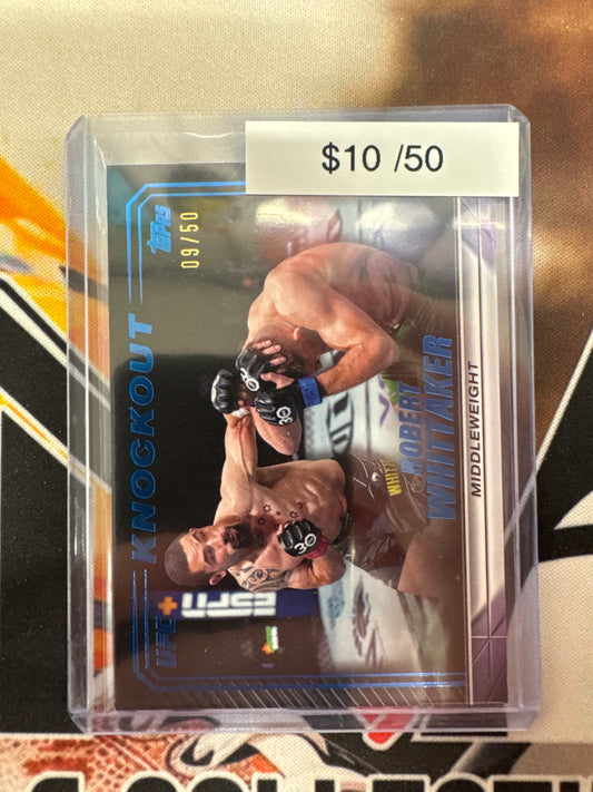 2024 Topps Knockout UFC Robert Whittaker Blue Refractor /50