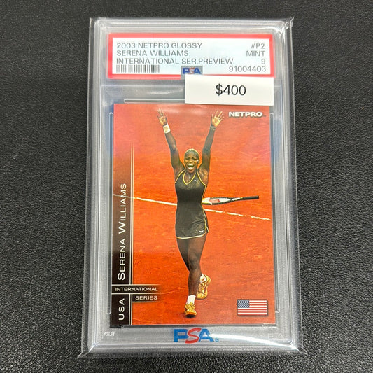 2003 Tennis Netpro Glossy Serena Williams International Series Preview PSA 9