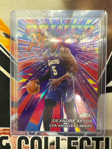 2026 Topps Chrome NBA Update Deandre Ayton Power Players Purple Refractor /75
