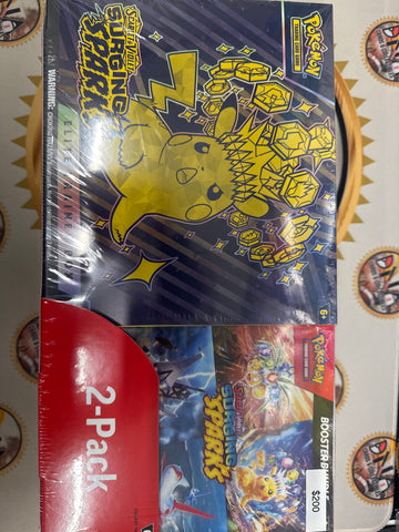 Pokémon Surging Sparks 2-Pack Elite Trainer Box & Booster Bundle