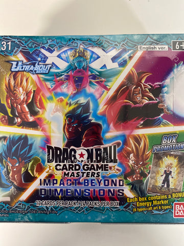 Dragon Ball Masters Impact Beyond Dimensions booster box B31