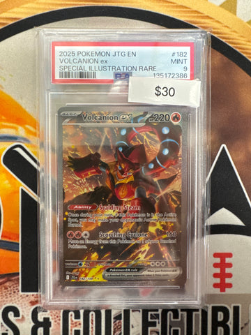Pokemon Volcanion ex 182/159 Journey Together PSA 9
