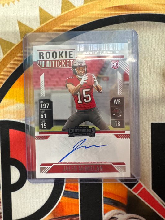 2024 Panini Contenders NFL Jalen McMillan Rookie Ticket Variation Autograph